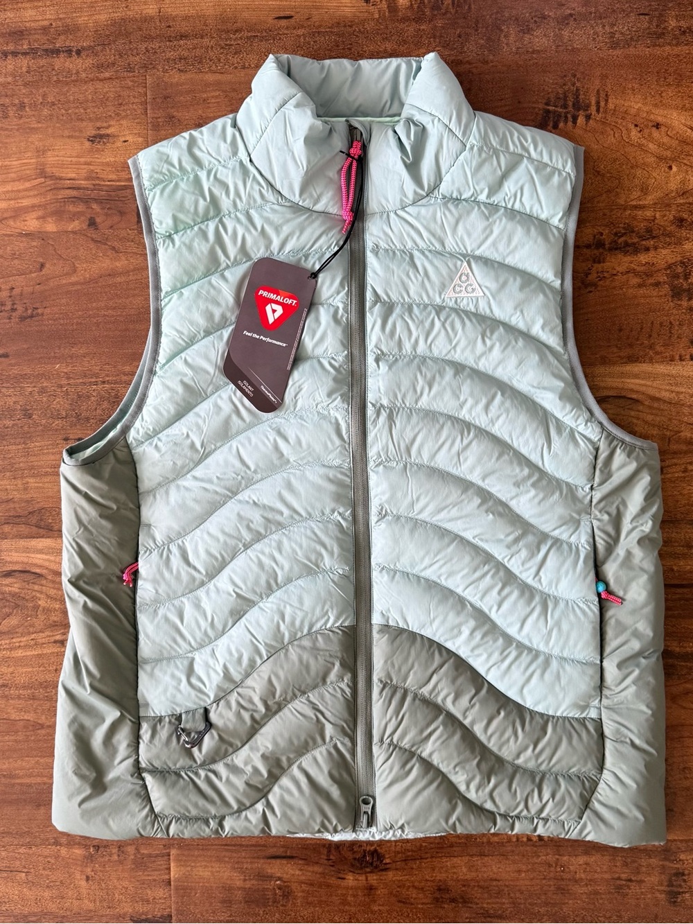 Nike ACG Men's Mint & Olive Quilted Packable Vest